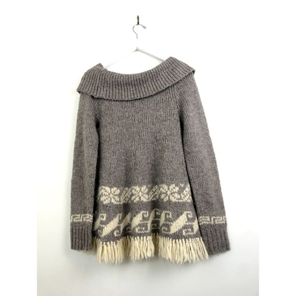 Free People Wool Blend Fringe Tunic Sweater - Picture 2 of 6